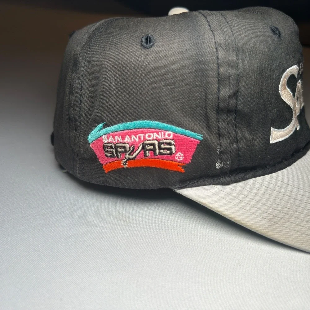 VTG San Antonio Spurs Hat Sports‎ Specialties Script Black Fiesta Green Bill 90s